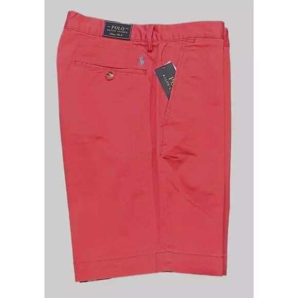 Polo Ralph Lauren Mens Starboard Red 32 Classic Fit Stretch 9" Flat Front Shorts - Picture 8 of 11